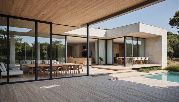 Maison contemporaine à hossegor : architecture épurée et matériaux nobles
